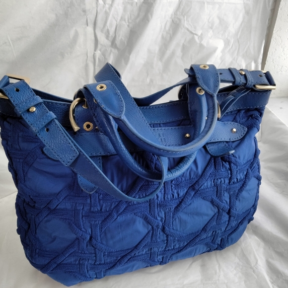 Stuart weitzman  blue leather and embroidered  hobo luxury bag - Picture 12 of 16